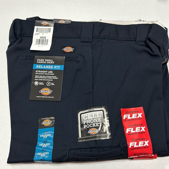 Dickies Flex Twill Cargo Pant Relaxed Fit Straight Leg Cell Phone Pocket - Picture 1 of 4